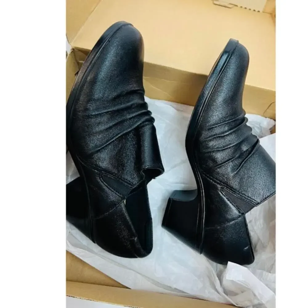 Clarks Emily 2 Cove High Women's Heels‎ Black Leather  7M